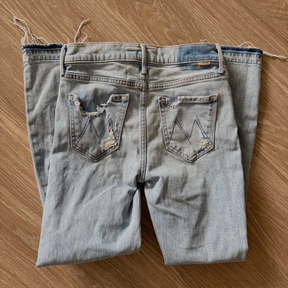 Mother Superior Jeans The Rascal Undone Hem Vacation Temptation sz 24 - Picture 7 of 11